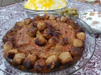 میرزاقاسمی باکوفته ریزه همراه بورانی بادمجون کبابی