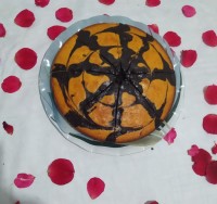 کیک وانیلی شکلاتی