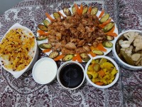 خوراک مرغ وکدو