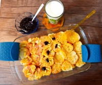 دسر ساده با نان ساندویچی