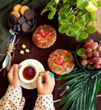 تارت پنیری انگور