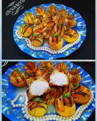 نون خامه تزئین شکلات پسته لطفاورق بزنید