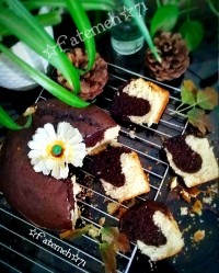 کیک دورنگ در توستر