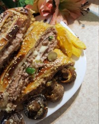 رولت گوشت خودم پز