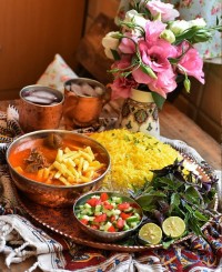 چلو خورش قیمه ی شروین