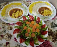 خورشت قیمه با مرغ وگوجه بادمجان مامانپز