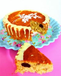 کیک شیرموز با رویه پودینگ موزی