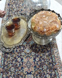 کیک سیب بدون روغن