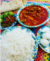 خورش بامیه ساده وسنتی