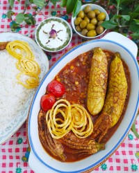 خورشت کدو سبز با غوره،