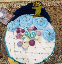 کیک تولد با دکور شوگر شیت