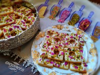 رینگ پسته شکلات شیرینی مدرن رینگ پسته وشکلات لطفا ورق بزنید