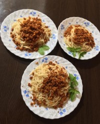 پاستاباگوشت نهارامروزما