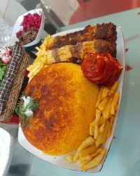 کباب تابه ای دورنگ