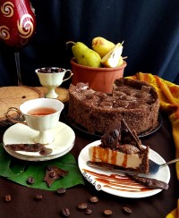 چیز کیک قهوه کاراملی