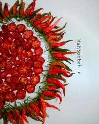 فلفل و گوجه خشک