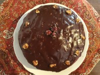 کیک اسفنجی با رویه گاناش