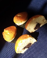 کاپ کیک با مغز شکلات