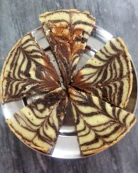 کیک زبرا خوشمزه من توقابلمه