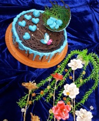 کیک یخچالی ، کاسه ایزومالت ، توری شکلاتی