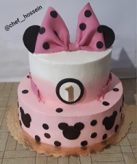 کیک خامه ای سفارش مشتری