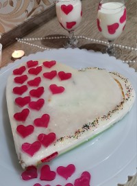 کیک با روکش ژله بستنی