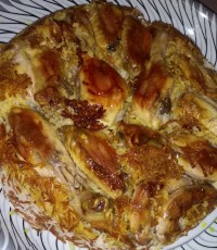 رشته پلو با ته انداز مرغ