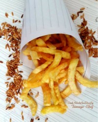 سیب زمینی رستورانی و برنج سرخ کرده