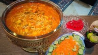 سوپ رشته و مرغ، سالاد فصل