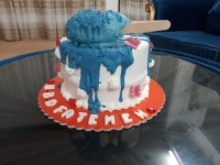 کیک بستنی آب شده