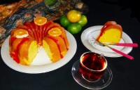 کیک نارنگی با سس نارنگی