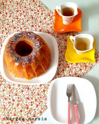 کیک گردویی باشکلات چیپسی