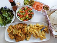 کوکو سیر و گشنیز و سیب زمینی