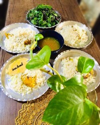 زیر برنجی با مرغ