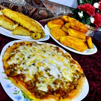 پیتزا بدون فر پیراشکی بدون فر سمبوسه بدون فر