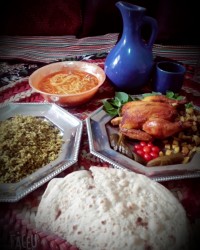 مرغ بریون شکم پر