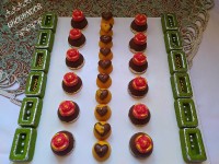 حلوا بوتیکی پسته ای مرمری شکلاتی زعفزونی