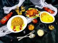 سبزی پلو با مرغ