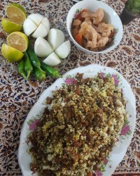 شام خوشمزه دوپیازه ماهی لاپلو (امگشت)با ترشی خودم پز