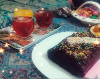 کیک شکلاتی بارویه شکلات