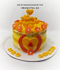 سفارش کیک عریان به رنگ پاییز