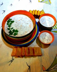 سوپ جو خامه ای