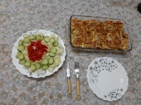 رول لازانیا با سس گوجه