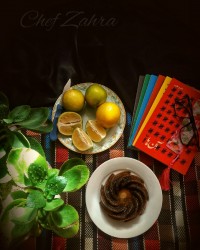 ژله خاکشیر و تخم شربتی