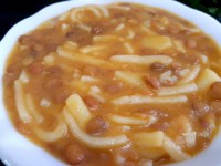 سوپ عدس ورشته
