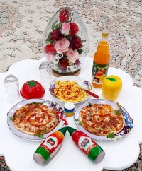 پیتزا قارچ و مرغ