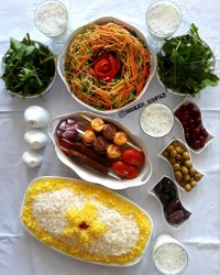کباب دو رنگ رولی
