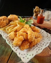 مرغ پاپ کورنی سوخاری