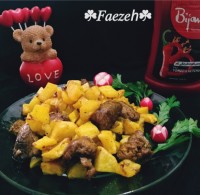 خوراک جگر و سیب زمینی