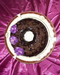 کیک شکلاتی باروکش گاناش.